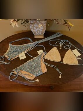 Spell  three pieces Crochet Bikini Set new with